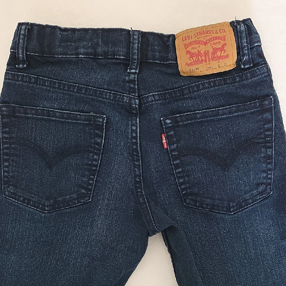 Levis 511 Slim Boys Blue Jeans Size 10 reg Adjustable Waist 25 Length 25 - Picture 3 of 7